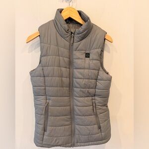 Ororo Heated Puffer Vest Womens Small Gray Quilted Full Zip Outdoor